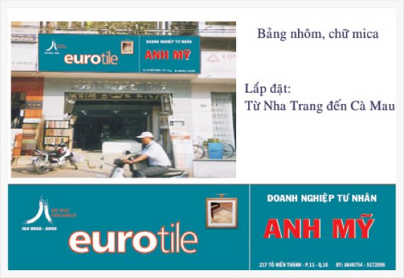 Bảng nhôm Eurotile - Quảng Cáo Tam Giang - Công Ty TNHH Quảng Cáo Tam Giang
